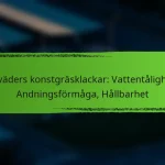 Allväders konstgräsklackar: Vattentålighet, Andningsförmåga, Hållbarhet