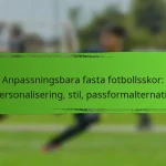 Anpassningsbara fasta fotbollsskor: Personalisering, stil, passformalternativ