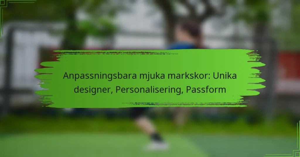 Anpassningsbara mjuka markskor: Unika designer, Personalisering, Passform