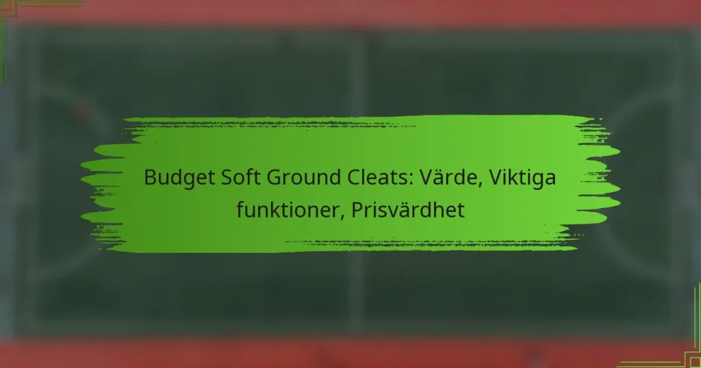Budget Soft Ground Cleats: Värde, Viktiga funktioner, Prisvärdhet