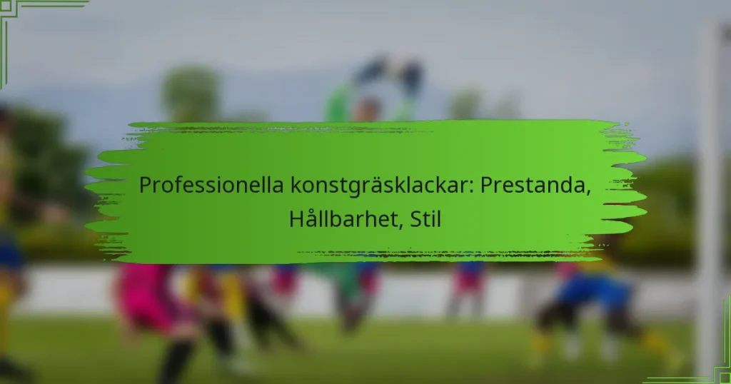 Professionella konstgräsklackar: Prestanda, Hållbarhet, Stil