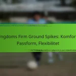 Ungdoms Firm Ground Spikes: Komfort, Passform, Flexibilitet