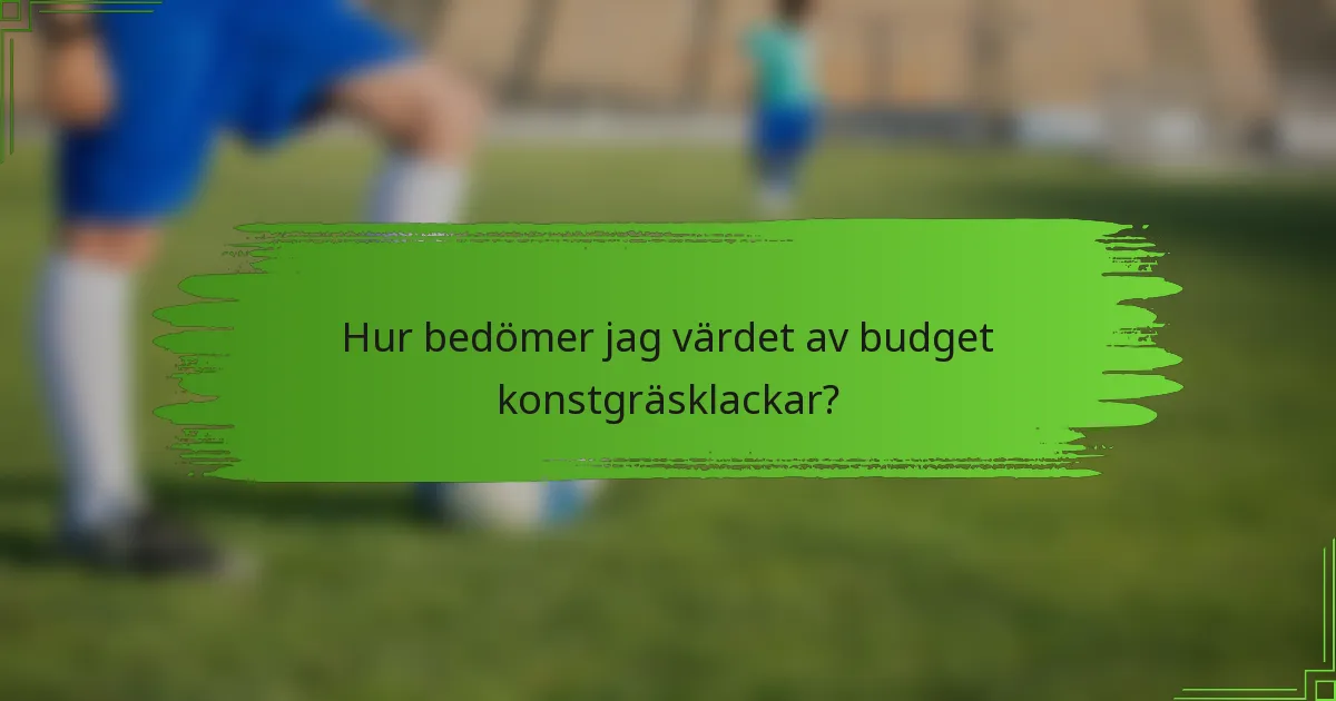 Hur bedömer jag värdet av budget konstgräsklackar?
