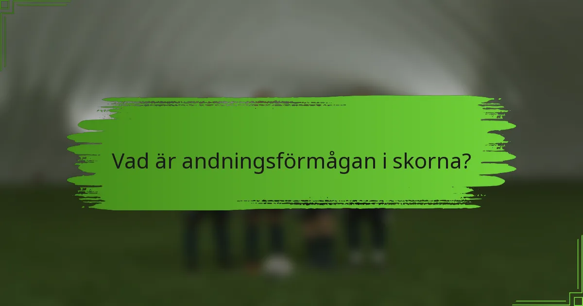 Vad är andningsförmågan i skorna?
